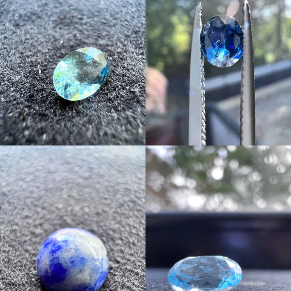 different blue gemstones to illustrate blue stones